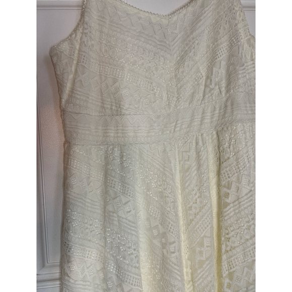 Women's Torrid Plus Size 0X White Midi Lace Skater Dress - Picture 9 of 11